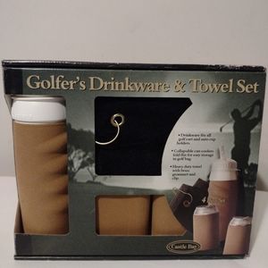 Castle Bay 4 Piece Golfer's Drinkware And Towel Set
